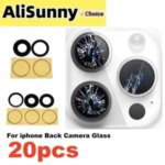 AliSunny 20 Back Camera Glass iPhone 7 6 6S 8 14 Plus X XR XS Max 11 12 13 Pro Rear Cam Lens 3M Sticker Holder Parts Bangladesh (New)