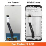 653'' LCD Xiaomi Redmi 9 LCD Display Touch Screen Digitizer Assembly With Frame Xiaomi Redmi 9 LCD Screen (New)