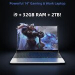 New 14.1 Laptop Intel Core I9-9900 32GB 2TB Gaming PC Ultra Slim Office Study Computer PC Windows 11 Pro 1920*1080 HD (New)