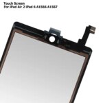 Tested NEW iPad Air 2 iPad 6 A1566 A1567 Touch Screen Digitizer Front Glass Touch Panel Replacement Parts (New)