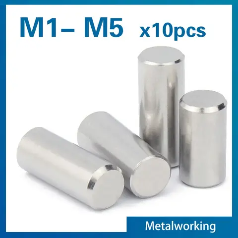 Sd8d88e345244419bb6abc29f41c35ad6u_480x480q75 10pcs LOT M15 M2 M25 M3 M4 M5GB119 304 A2-70 Stainless Steel Cylindrical Pin Locating Doe %s: %s (New) - Image 1