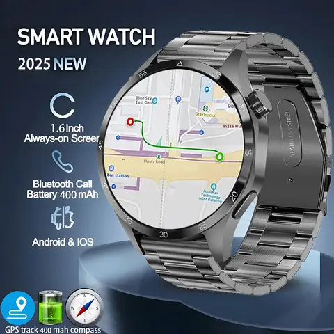 Sd8d91907e26f4b1fa33ed4d7a7f790b89_480x480q75 Screen1.43-Inch HD AMOLED CompassGPS Track Sport Bluetooth Call Smartwatch 2025 Gift Original New Watch 4 Smart Watch Men Women (New) - Image 1