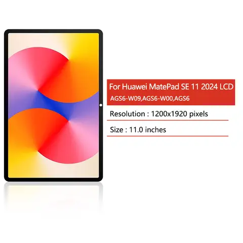 Sd8e4def27f344f80a07d8b98b1c2d8638_480x480q75 11‘’inch New For Huawei MatePad SE 2024 LCD Display Touch Screen Digitizer AGS6-W09 AGS6-W00 AGS6 Display Replacement (New) - Image 1