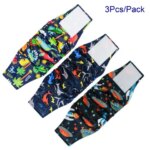 3pcs Dog Belly Bands - Washable Male Dog Diapers Belly Band for Male Dogs Reusable Male Dog Belly Wraps for Doggy Puppy (New)