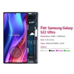 AMOLED Display For Samsung Galaxy S22 Ultra 5G Display Touch Screen Replacement S22 Ultra S908B LCD Support S Pen Fingerprint (New)
