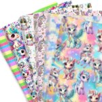 1pc Animal Series Unicorn Pattern Quilting Fabric Pre-Cut 57x19.68inch(145x50cm) Polyester Craft Fabrics DIY Handmade Projects (New)