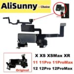 1 Earpiece Flex Cable iPhone 12 Pro Max 11 X XR XS Top Front Ear Speaker Sensor Proximity Small Headset Fix Face id Parts Bangladesh (New)