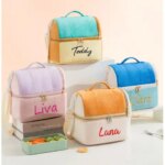 Personalized Bento Bag Double Layer Thickened Insulation Bag One Shoulder Convenient Storage Bag Large Capacity Picnic Bag (New)
