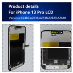 OLED Pantalla IPhone 13 Pro LCD Display Touch Digitizer Assembly With 3D Touch IPhone 13Pro A2638 A2683 LCD Replacemen (New)