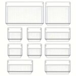 10 Piece Versatile Drawer Organizer Set   Clear Plastic Trays and Dividers in 4 Sizes Perfect Makeup and Kitchen Storage Bangladesh (New)