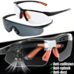 2Pcs Safety Bicycle Glasses Transparent Protective Goggles for Cycling Work Protection Security Spectacles Bike Glasses Welder (New)