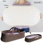 1pcs Oval Moses Basket Base40x70cm 5mm Plywood Crochet Basket Bottom Wooden Craft Eco-Friendly Plywood Base for Crocheting (New)