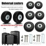 Casters Silent Repair Replacement Universal Durable Travel Luggage Wheel Suitcase Parts Axles Sliding Wear Resistant Flexible (New)