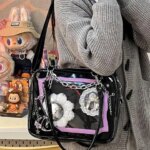 JIAERDI Sweet Cool Hot Girl Subculture Ita Bag Women Gothic Chain Crossbody Bag Ladies Large Capacity Black Shoulder Bags Y2K (New)