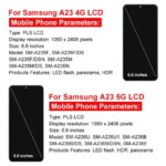 IPS Samsung Galaxy A23 Display A235 SM-A235F LCD Touch Screen Digitizer A23 5G Display A236 LCD SM-A236U A236B Replace Parts (New)