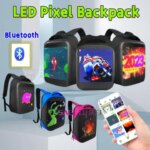 Newest Smart Led Pixel Backpack Advertising Light Waterproof Outdoor Climb Bag Walking Billboard Led Screen Panel School Bags (New)