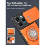 TECNO Spark 40 4G Case Slide Camera Protection Rugged Armor Shockproof Magnetic Ring St Phone Cover (New)