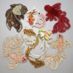 Indian Metallic Thread Silk Carp Fish Patch Badge Garment Bag Hat Applique Sewing Accessory B486 (New)