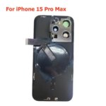 Back Glass Replacement iPhone 15 Pro Max 15Plus 15Pro Rear Case Door Housing Cover with Wireless Flex Cable Metal Plate Part (New)