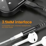 Lightning To 35 MM Jack AUX Cable Adapter iPhone 12 13 14 Pro Adapter Headphone Connector Audio Splitter iPhone Accessories (New)