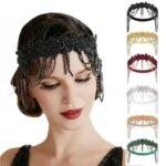 Shiny Rhinestone Headband Flower Shape Elegant Bridal Headdress Vintage Exquisite Flapper Headband Party Banquet (New)
