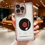Retro Record Player Phone Case iPhone 17 16 15 14 Pro Max 12 11 13 17 Air Plus 16e Anti Drop Soft Cover (New)
