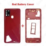 Samsung Galaxy A21s A217 A217F Phone Housing Middle Frame chaiss Battery Back Cover Rear Lid Panel Cover Camera Glass Lens (New)