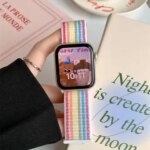 Nylon loop Apple Watch B Ultra-2 49mm 44mm 40mm 45mm 41mm 38 42 Sport pride Bracelet iwatch Series 9 8 se 7 6 5 4 3 Strap (New)