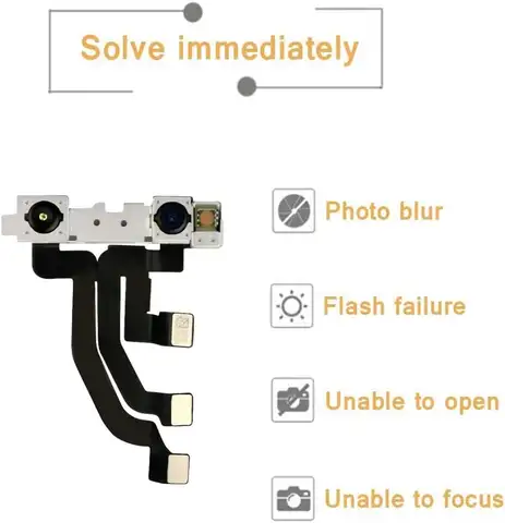 Sde0a70cc460b4c419de84419cc2446d5k_480x480q75 Tested Front Facing Camera No Face Id For Iphone 11 12 13 14 15 Pro Max 11 12 13 14 Pro Pulled Parts Flex Cable Replacement (New) - Image 1