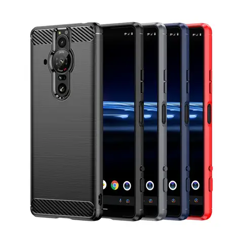 Sde74f8da0b6b45488d4992b5062387a7E_480x480q75 Carbon Fiber Case Sony Xperia pro i Ultra Thin Soft TPU Full Protective Cover Sony Xperia PRO i Shockproof Silicone Case (New) - Image 1