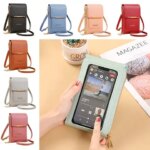 RFID Anti Theft Leather Bag Touch Screen Phone Purse Crossbody Bags Women Travel Smartphone Handbag (New)