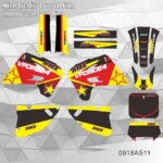 Full Graphics Decals Stickers Motorcycle Background Custom Number For SUZUKI RMX 125 250 RMX125 RMX250 1992 1993 1994 1995 (New)