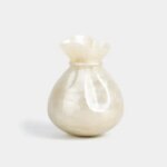 Fashion Bride Pearl White Vase Shape Women Luxury Evening Banquet Clutch Bag Wedding Purse Party Crossbody Day Handbag (New)