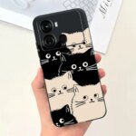 Coques itel P40 Case Cartoon Cat Pattern Liquid Soft Silicone Back Cover itel P40 Plus itelP40 Phone Case Shockproof Bag (New)
