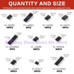 85PCS Integrated Circuit IC NE555 LM324 LM358 ULNN2803 IC chip kit DIP single precision timer 10 kinds diy kit electroni tentacl (New)