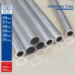 Aluminium Tube OD26-31mm Length300mm 500mm Round Aluminum Alloy Pipe Straight Large Outer Diameter 6063 Thickness0.5-11 (New)