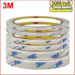 2mm~5mm~10mm Original 3M Double Sided Adhesive Tissue Tape iphone samsung huawei phone Screen LCD LED Display Fix (white) Bangladesh (New)