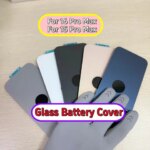 1PCS iPhone 16 15 Pro Max Rear Door Housing Panel Case Camera Lens Parts iPhone 16 15 Pro Glass Battery Cover (New)