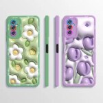 Soft Cover Samsung M52 5G Case M 52 Matte Silicone Fashion Flowers Printed Protective Cases Samsung Galaxy M52 5G Coque (New)