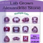 Lab Grown Alexandrite Stone Multiple Cuts Available High Quality Eco-Friendly Color Changing Gem Selectable Certificate. (New)