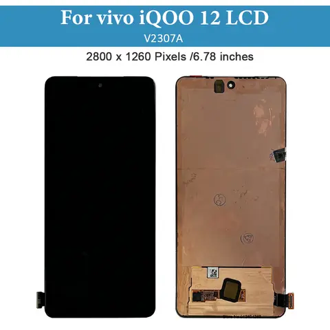 Se1a18c6177ca44c8abf6a282972a34e5c_480x480q75 678 Original AMOLED LCD Display Vivo iQOO 12 lcd Screen with frame Replacement Touch Digitizer Assembly V2307A (New) - Image 1
