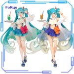 In Stock FuRyu Original Genuine Piapro Hatsune Miku Exc∞d Creative Sweets Melon Soda Float Tropical Juice 17cm Model Toy Figures (New)