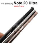 Aocarmo For Samsung Galaxy Note 20 Ultra N9860 Note20U Black Gold White Middle Frame Bezel With Power Buttons Replacement Part (New)