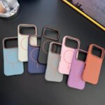 For Luxury Litchi Texture Silicone Magsafe Magnetic Phone Case For iPhone 17 Air 15 13 12 11 Pro Max Bumper On 16 Pro Max Cover (New)