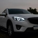 Car Front Lamps For Mazda CX-5 2013-2016  Headlights Assembly  Upgrade LED Angel eyes Style Projector Lens Car Tools Accessories (New)