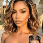 Nadula 7x5 Bye Bye Knots 1B/30 Dark Root with Warm Brown Highlights BOB Human Hair Wig Soft Barrel Curls Drawstring Glueless Wig (New)