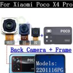 Rear Camera Flex Cable Xiaomi Poco X4 Pro 5G 2201116PG Front Selfie Small Facing Main Back Camera Cover Frame Lens (New)