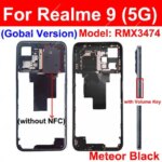 Middle Frame Realme 9 5G Global RMX3474 Middle Frame Housing Cover Holder Bezel with Side Button without NFC Parts (New)