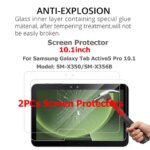 2PCs Screen Protector Samsung Galaxy Tab Active 5 Pro 101Inch 2025 Model X356B Clear Tablet Tempered Glass 25D 9H 03MM (New)