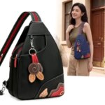 Fashion Contrast Color Nylon Shoulder Bag Women Lightweight Travel Purse with Top Handle Ladies Daily Work School Handbag 2026 (New)